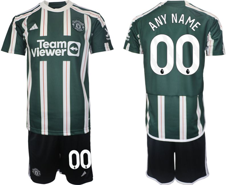 Men 2023-2024 Club Manchester United away green customized Soccer Jersey